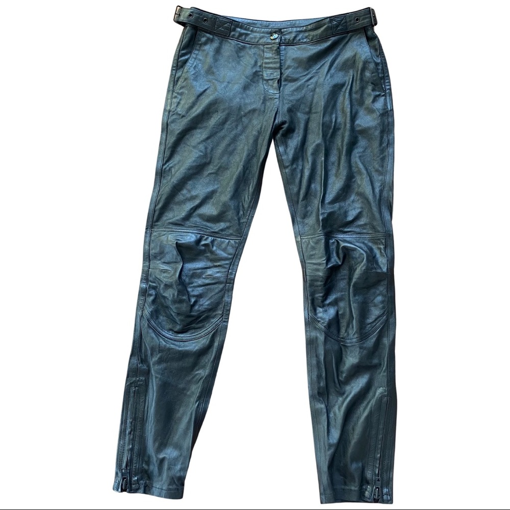 Genuine leather Moto pants